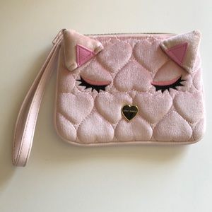 Betsey Johnson Quilted Cat Wristlet